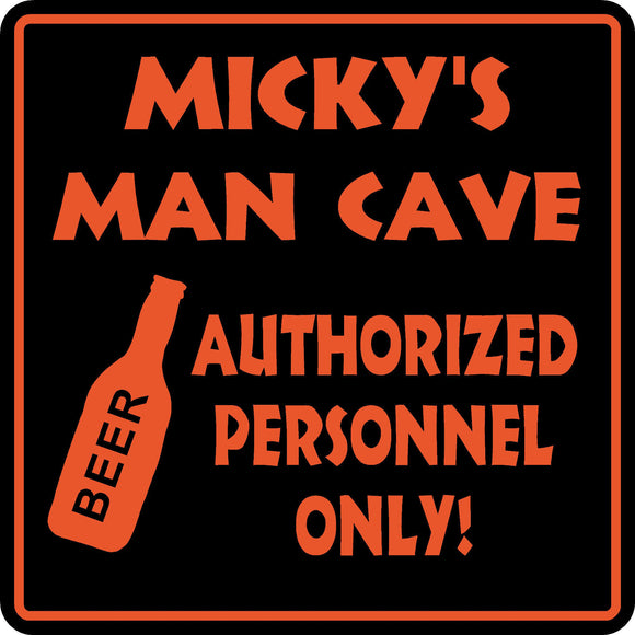 Personalized Custom Name MAN CAVE Bar Beer Den Garage Funny Sign #4