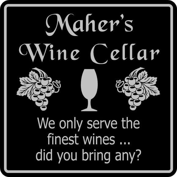 Personalized Custom Name Wine Cellar  Bar Pub Wall Family Gift Sign #12