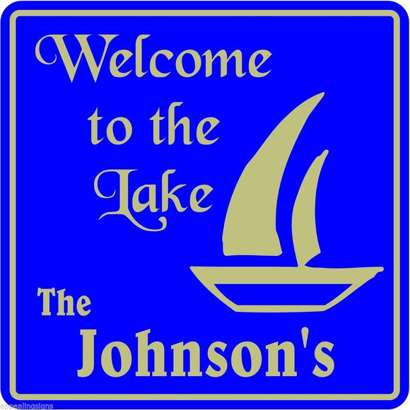 Personalized Custom Name Welcome To  Lake Home Nautical Marine Gift Sign  #4