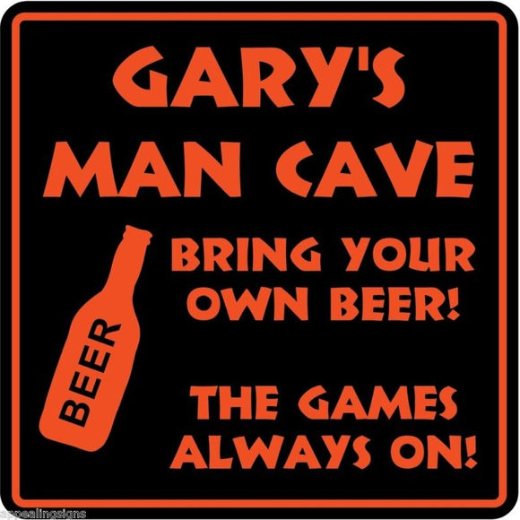 Personalized Custom Name MAN CAVE Bar Beer Den Garage Funny Sign #5