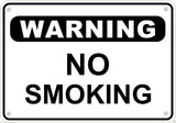 Warning No Smoking Sign Safety Security Business Aluminum Metal 10" x7" #7
