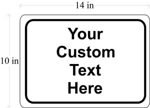 New Custom 14" x 10" Aluminum Sign Parking Business Retail Choose Your Text #57