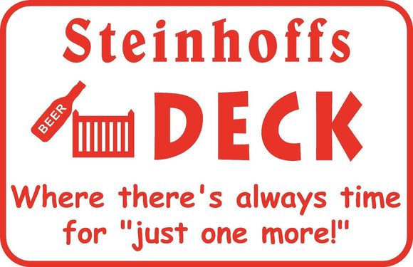 Personalized Custom Name Deck Patio Yard Outdoor Metal Sign Gift #3 Free Ship