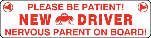 New Driver Nervous Parent Magnet Sign Car Truck Student New Safety Drivers Ed #9
