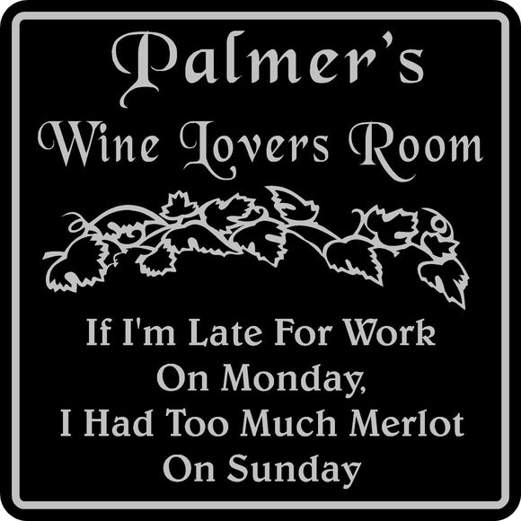Personalized Name Wine Room Sign Tasting Bar Pub Wall Family Gift  #10