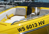 4" Boat Hull Registration Numbers Jet Ski Sea Doo PWC Vinyl Decal Pair