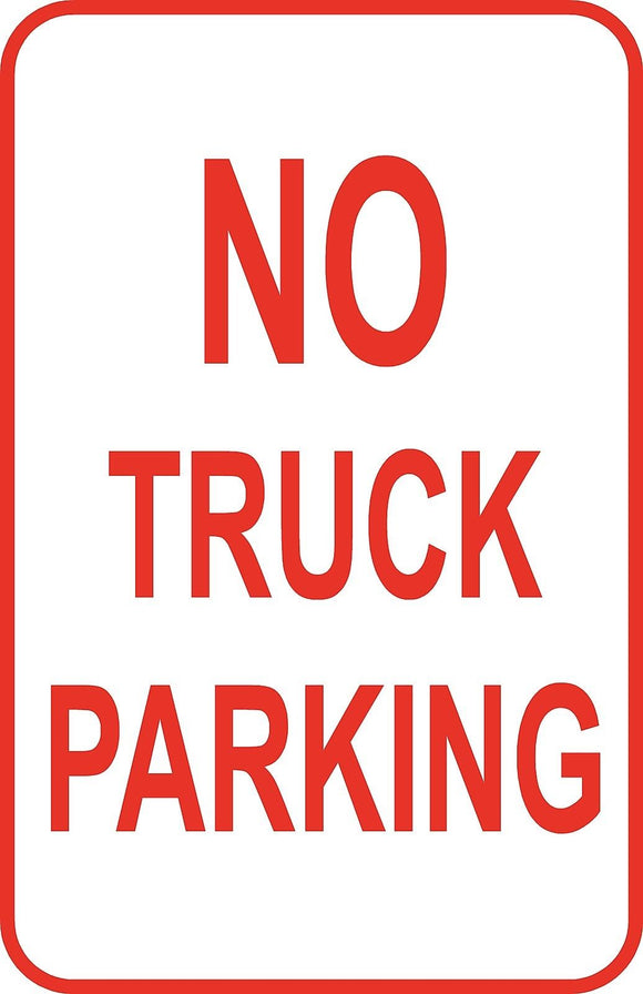 No Truck Parking Lot Sign 12