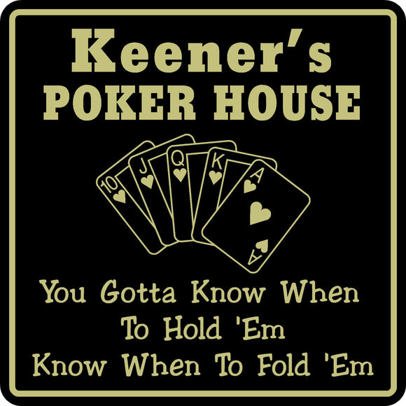 New Personalized Custom Name Poker Game Room Bar Beer Cards Holdem Gift Sign #12