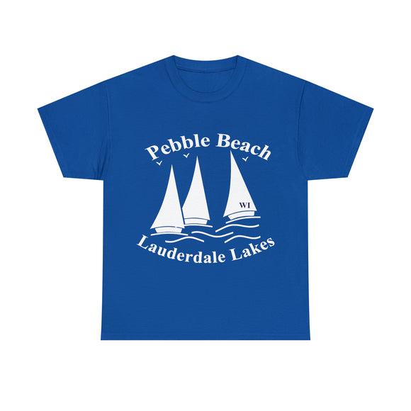 Pebble Beach Subdivision on Lauderdale Lakes, WI Unisex Heavy Cotton Tee Tshirt