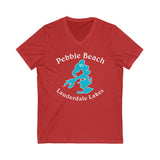 Pebble Beach Subdivision on Lauderdale Lakes Unisex Jersey Short Sleeve V-Neck Tee