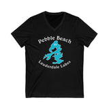 Pebble Beach Subdivision on Lauderdale Lakes Unisex Jersey Short Sleeve V-Neck Tee