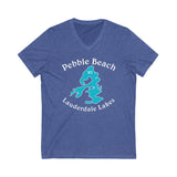 Pebble Beach Subdivision on Lauderdale Lakes Unisex Jersey Short Sleeve V-Neck Tee