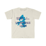 Life Is Better on Lauderdale Lakes, WI Unisex Softstyle T-Shirt