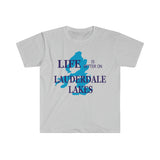 Life Is Better on Lauderdale Lakes, WI Unisex Softstyle T-Shirt