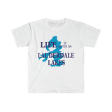 Life Is Better on Lauderdale Lakes, WI Unisex Softstyle T-Shirt