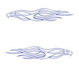 Flames Vinyl Car Truck Decals Pinstriping # 4 Graphics Boat Golf Cart Stickers