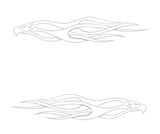 Flames Vinyl Car Truck Decals Pinstriping # 4 Graphics Boat Golf Cart Stickers