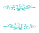 Flames Vinyl Car Truck Decals Pinstriping # 4 Graphics Boat Golf Cart Stickers