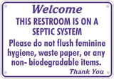 Septic System Tank Bathroom Sign Restroom Toilet Aluminum Varied Sizes