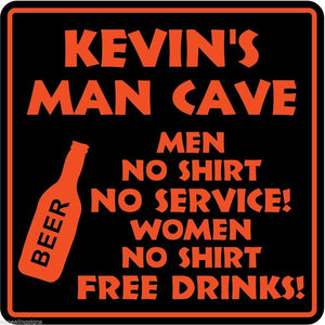 Personalized Custom Name MAN CAVE Sign Bar Beer Den Garage Funny Sign #2