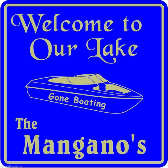 Personalized Custom Name Welcome To Our Lake Home Nautical Marine Gift Sign  #8