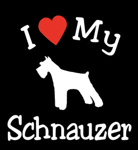 I LOVE MY DOG SCHNAUZER PET CAR DECALS STICKERS GIFT