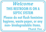 Septic System Tank Bathroom Sign Restroom Toilet Aluminum Varied Sizes