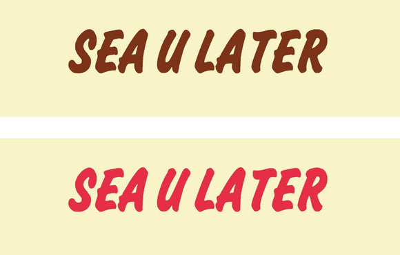 Custom See U Later Speed Sail Boat Name Vinyl Letters 6