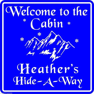 Personalized Custom Name Cabin Home Lodge Gift Sign  #7 Free Shipping