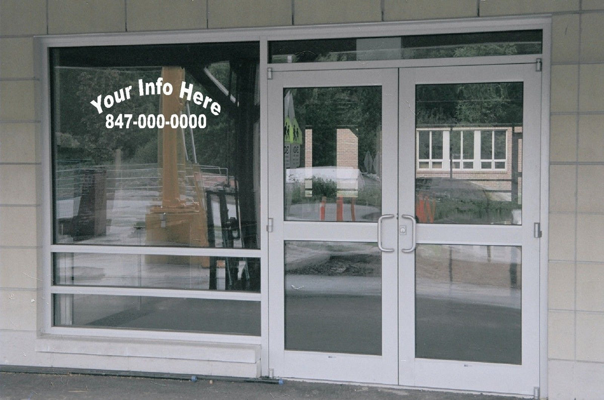 2 Line Custom Business Retail Window Lettering Graphics Decal Large Yo ...