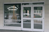 2 Line Custom Business Retail Window Lettering Graphics Decal Large Your Info