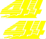 (2) Vinyl Vehicle Graphics Decals Speed Racing # 7 Custom Auto Truck  Asst Color