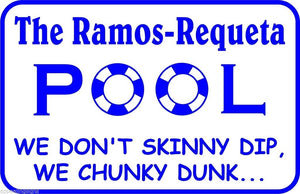 Personalized Custom Name  Swimming Pool Metal Sign #2 Free Shipping