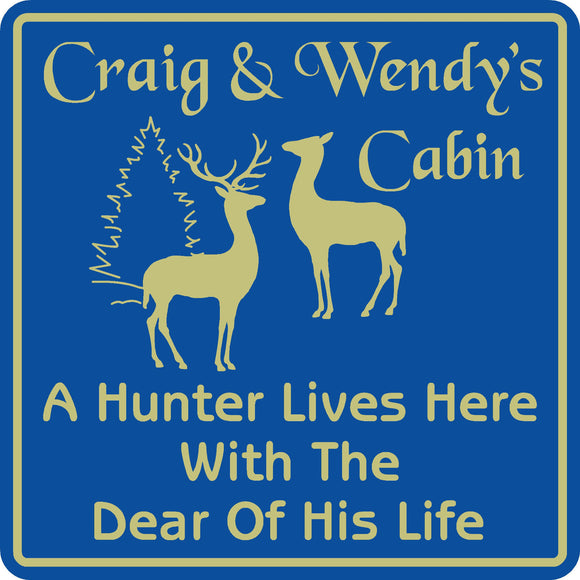 New Personalized Name Hunter Sign Hunting Home Cabin Wall Decor Plaque #1