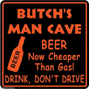 Personalized Custom Name MAN CAVE Bar Beer Den Garage Funny Sign #10