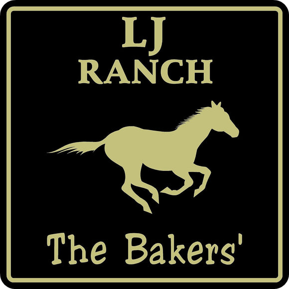 Personalized Custom Name Horse Stable Barn Ranch Farm Equestrian Sign #5