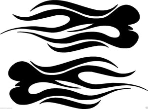 (2) Vinyl Vehicle Graphics Decals Stickers Flames #1 Custom Auto Truck Colors