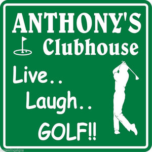 New Personalized Custom Name Golf Golfing Golfer Clubhouse Gift Bar Sign #5