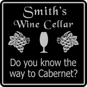 Personalized Custom Name Wine Cellar Tasting  Bar Pub Wall Family Gift Sign #16