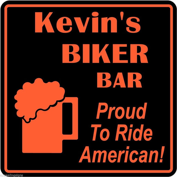 Personalized Custom Name Motorcycle Ride American Beer Bar Gift Sign #9