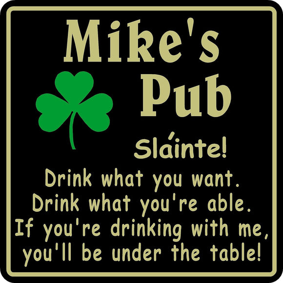 New Personalized Custom Name Irish Pub Bar Beer Home Decor Gift Plaque Sign #14