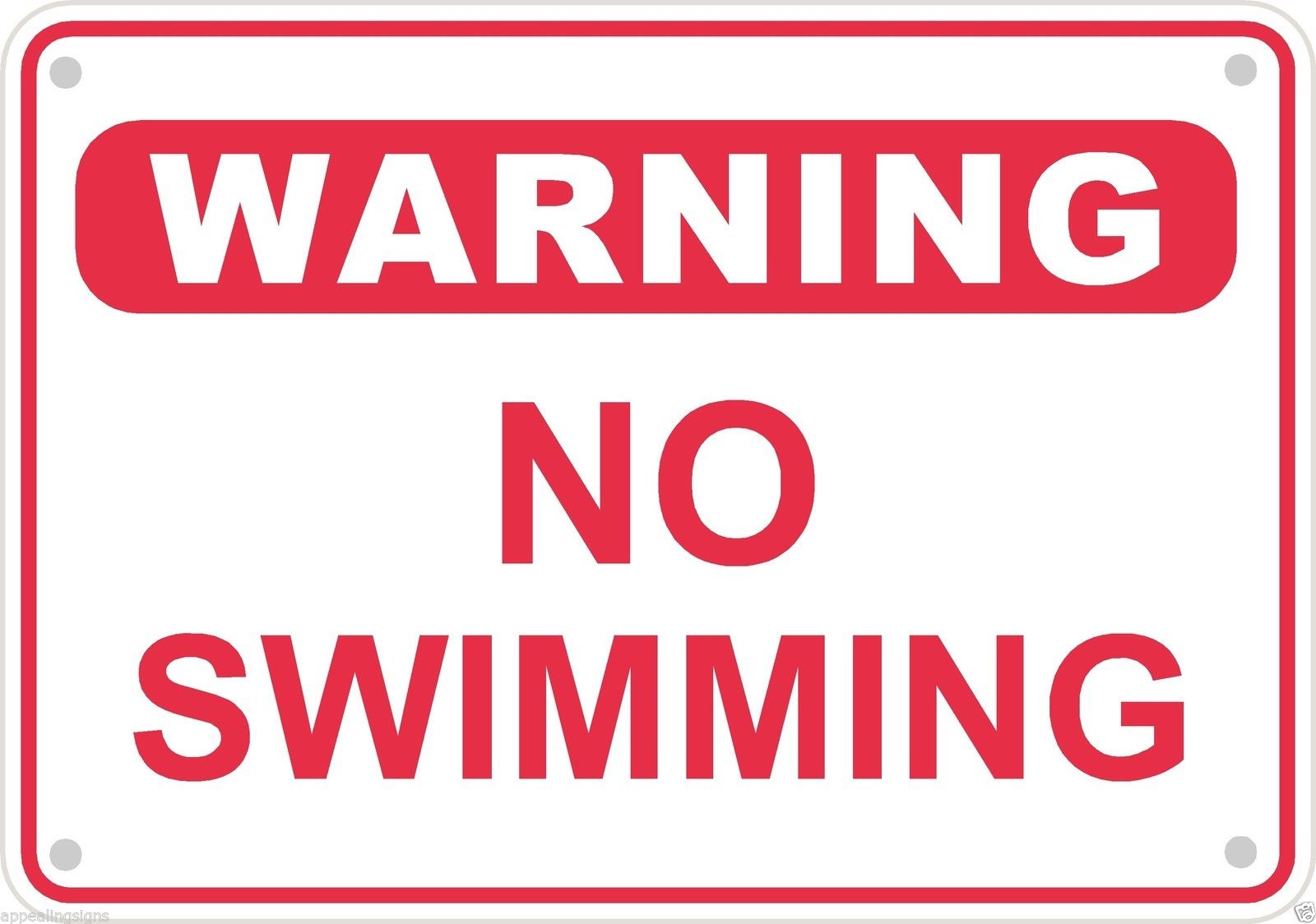 SmartSign Warnschild 'No Swimming Without Homeowner Present' – Aluminium, 30,5x30,5 Cm, Rot/weiß