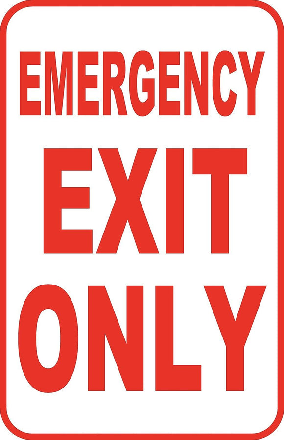 Emergency Exit Custom Sign Large 12