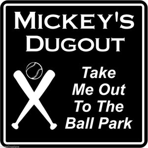 New Personalized Custom Name Baseball Dugout Bar Gift Sign #3