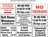 New Custom 10" x 14" Aluminum Sign Parking Business Retail Choose Your Text #58
