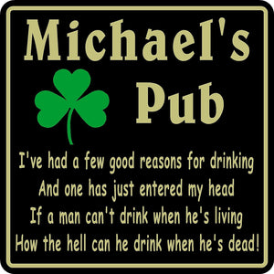 New Personalized Custom Name Irish Pub Bar Beer Home Decor Gift Plaque Sign #15