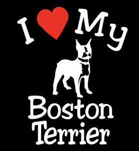 NEW I LOVE MY DOG BOSTON TERRIER PET CAR DECALS STICKERS GIFT