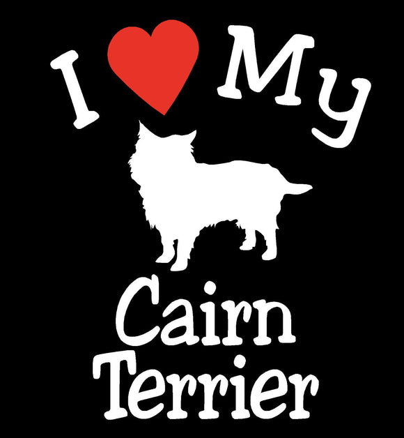 NEW I LOVE MY DOG CAIRN TERRIER PET CAR DECALS STICKERS GIFT