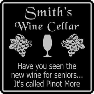 Wine Cellar Sign Personalized Custom Name Tasting  Bar Pub Wall Family Gift #15