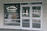 3 Line Custom Business Retail Window Lettering Graphics Decal Large Your Info